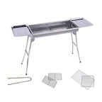 Stainless Steel Skewers BBQ Grill with Side Tray 6-8 Persons