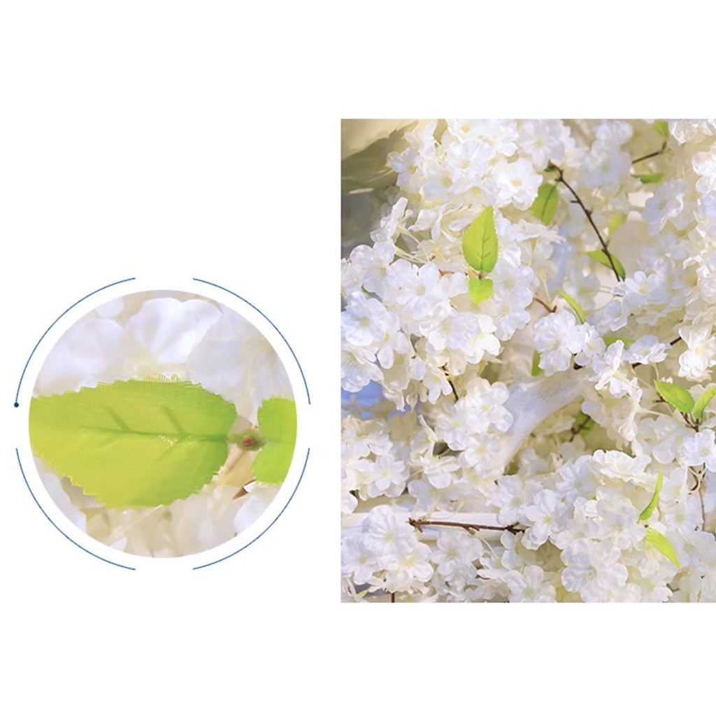 10x Artificial Silk Cherry Blossom Flower White