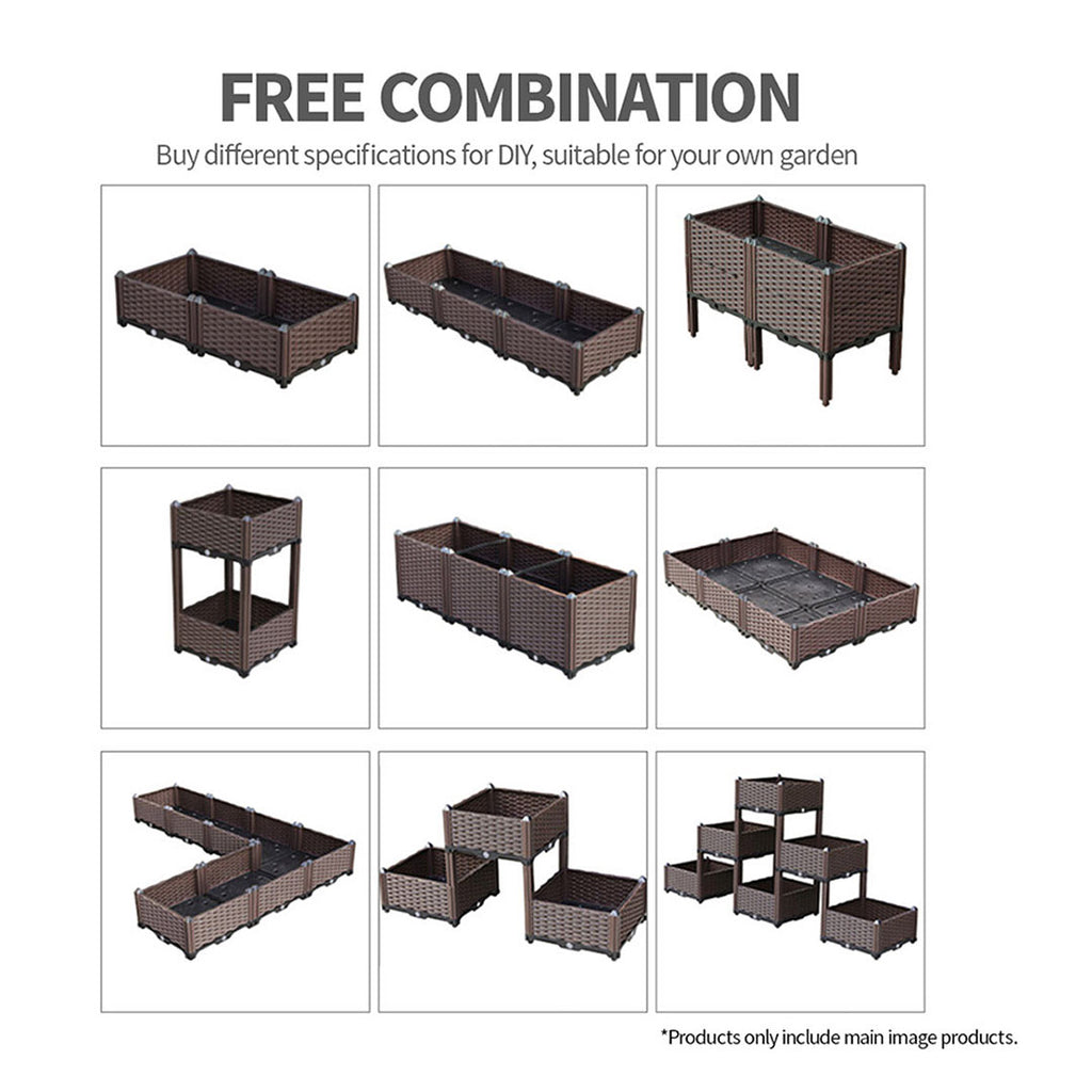 120X36CM Garden Plastic Planter Box with Legs