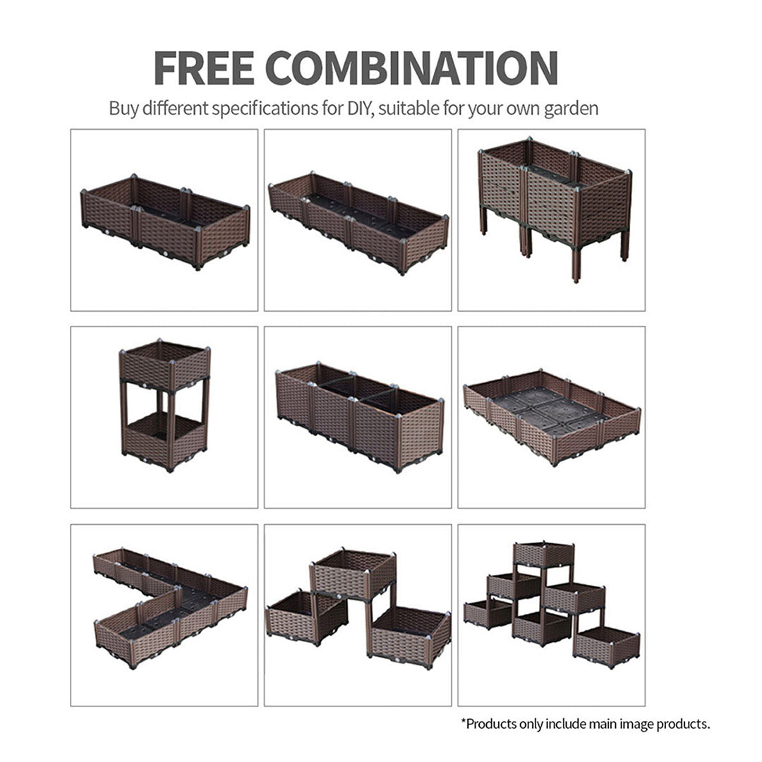 120X36CM Garden Plastic Planter Box with Legs