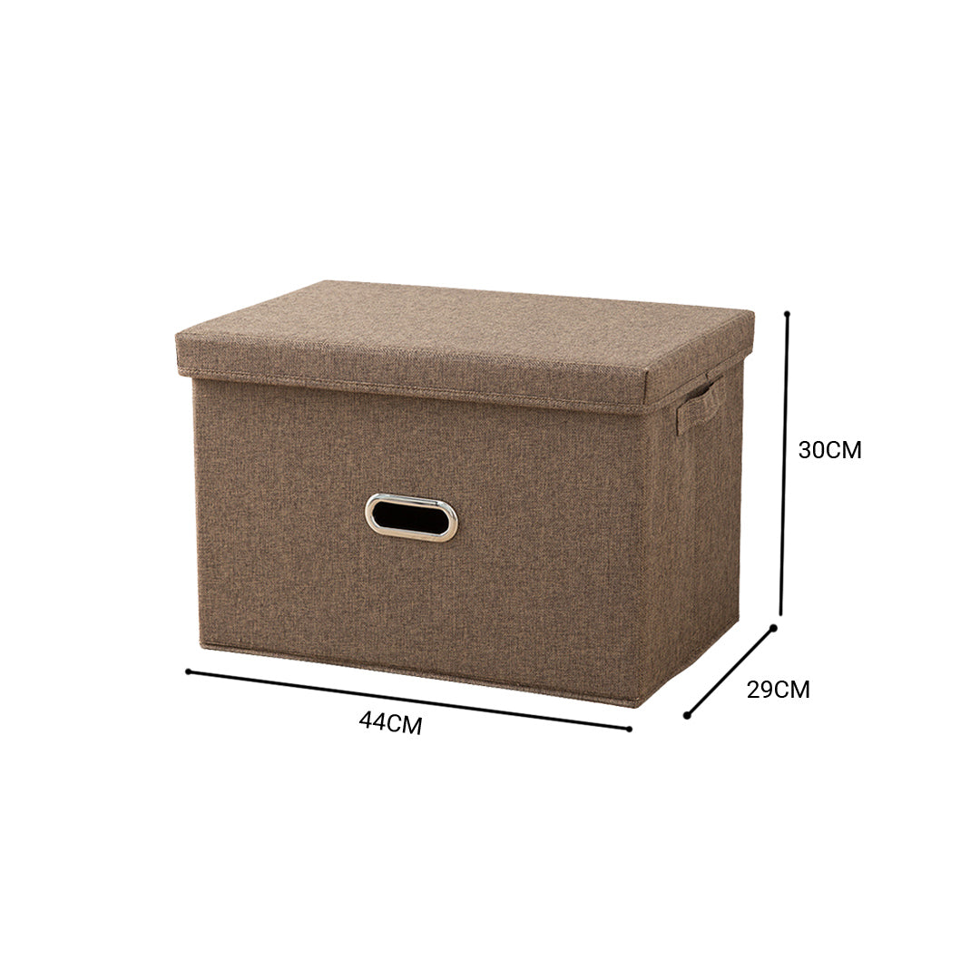 Coffee Large Foldable Canvas Storage Box