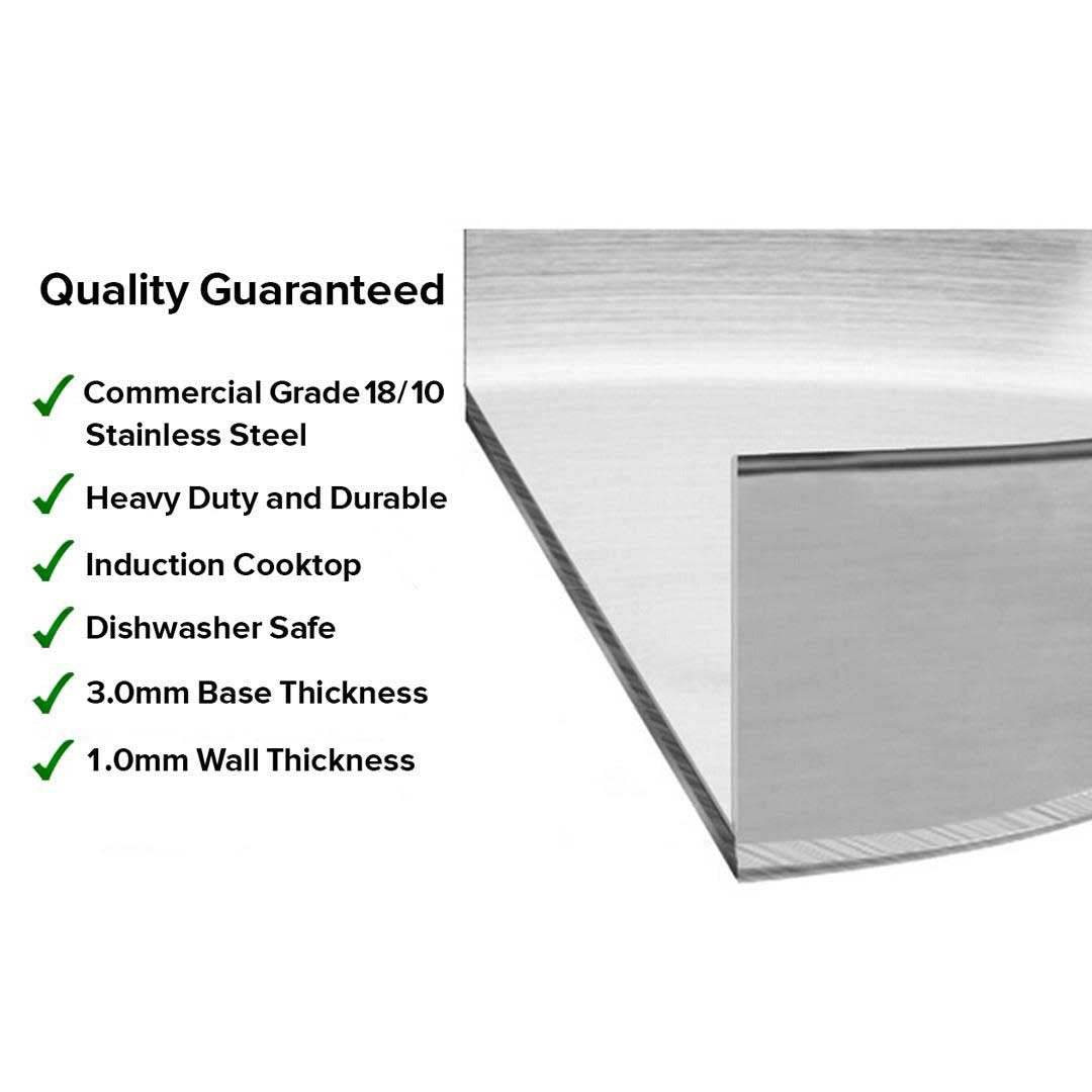 14L Top Grade 18/10 Stainless Steel Stockpot No Lid