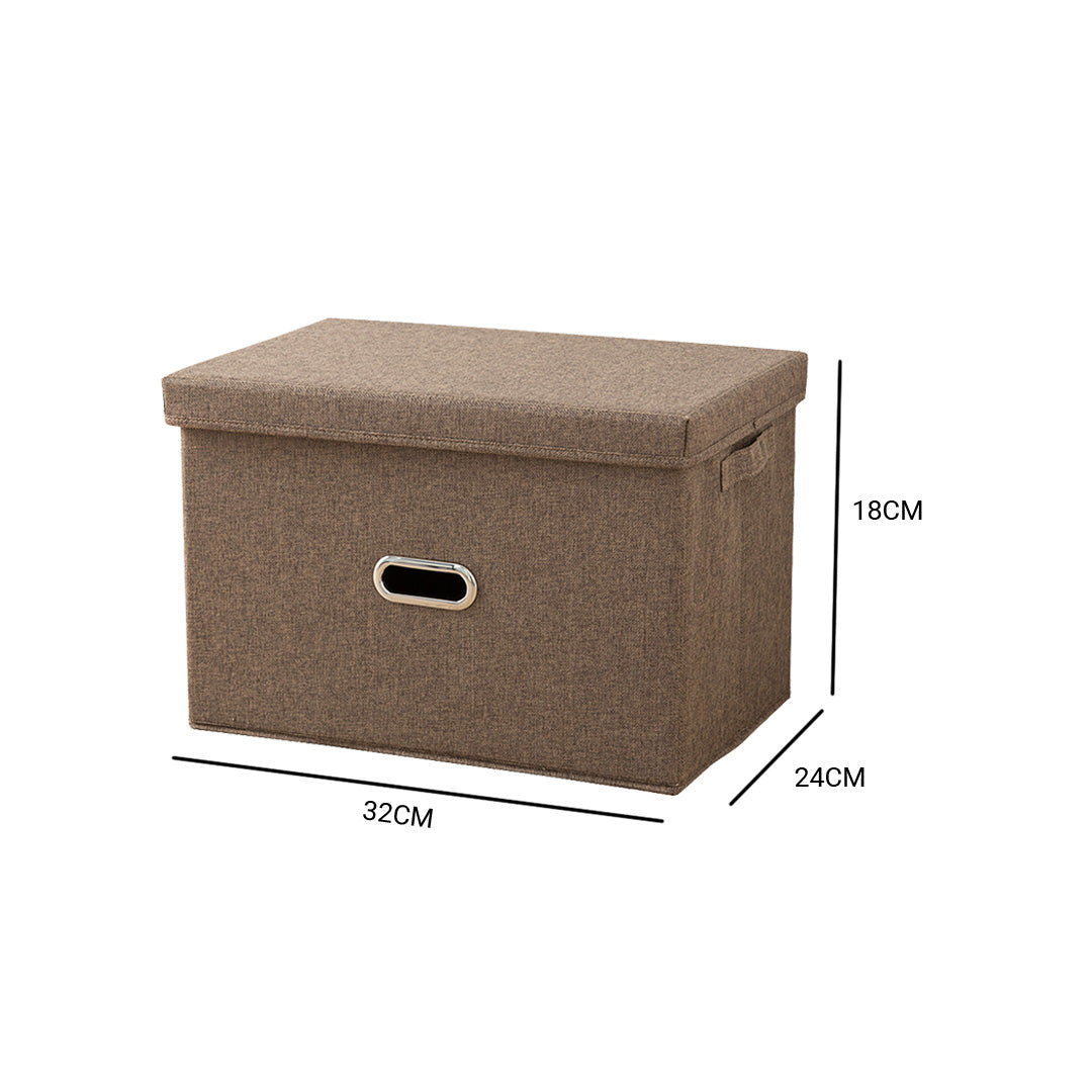 Coffee Small Foldable Canvas Storage Box