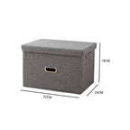 Grey Small Foldable Canvas Storage Box