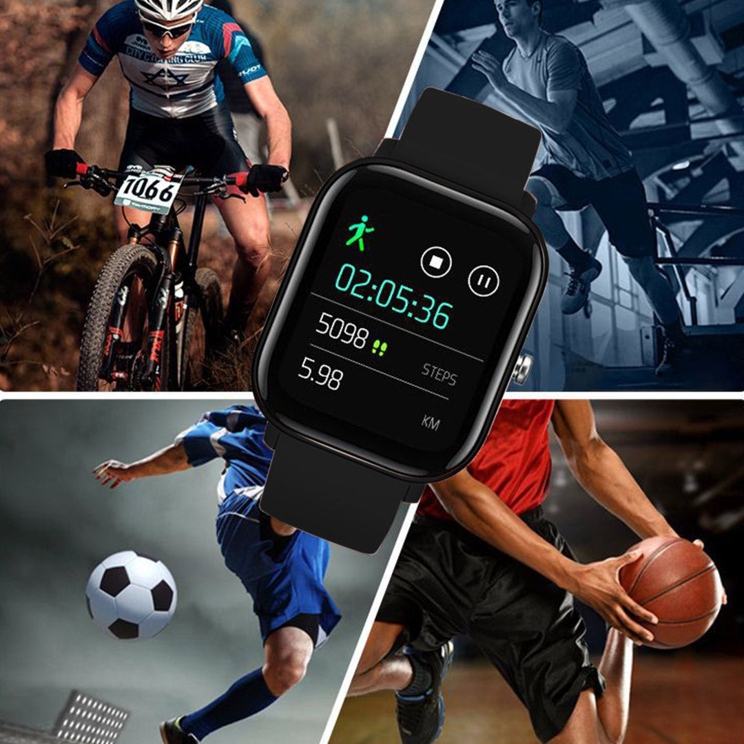 Waterproof Smart Watch Heart Rate Monitor P8 Black