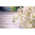 10x Artificial Silk Cherry Blossom Flower White