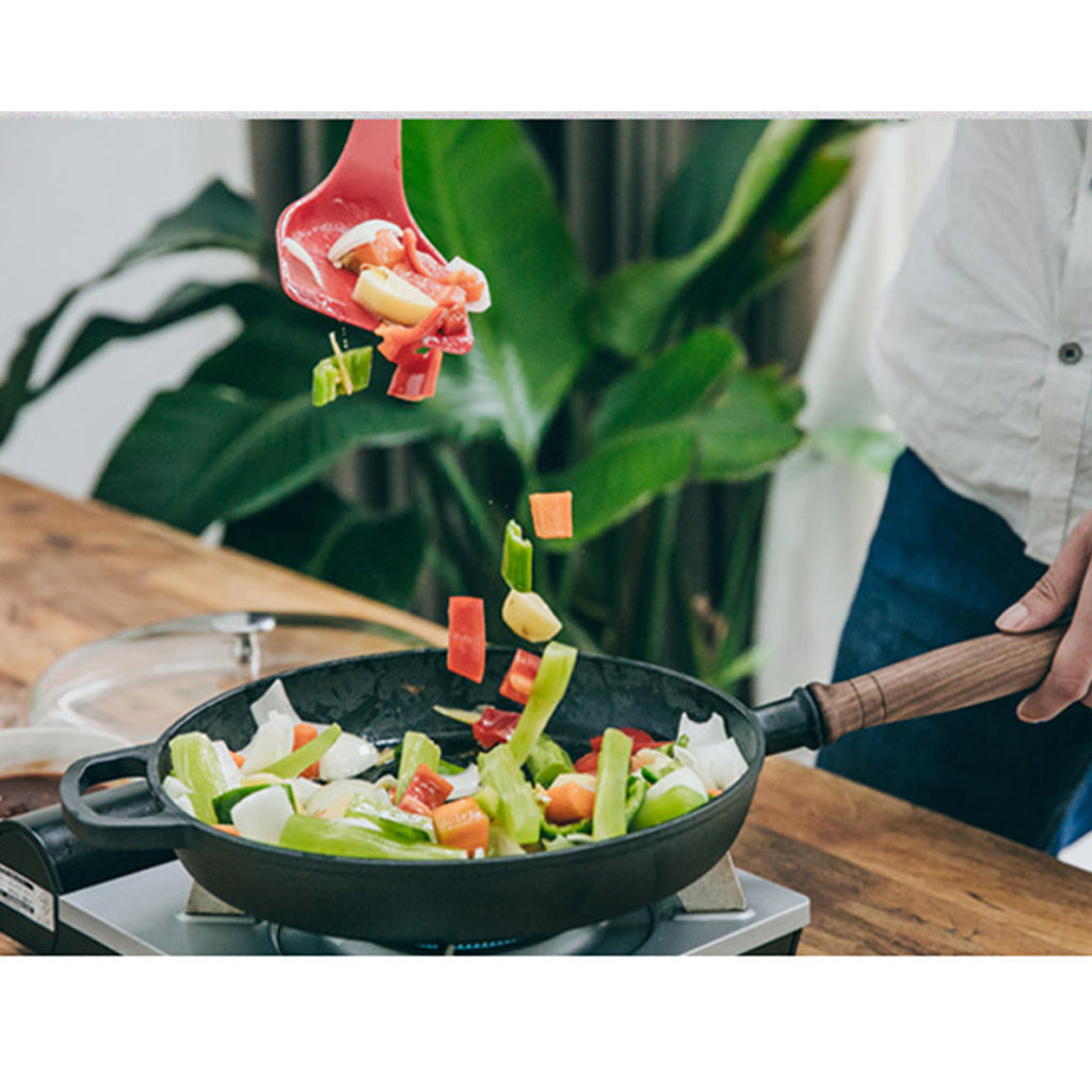 29cm Round Cast Iron Frying Pan Skillet with Helper Handle