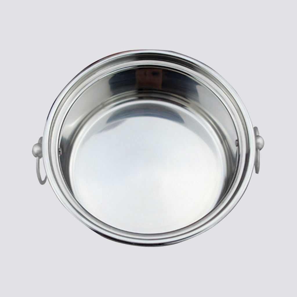 Stainless Steel Single Hot Pot with Glass Lid
