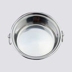 Stainless Steel Single Hot Pot with Glass Lid