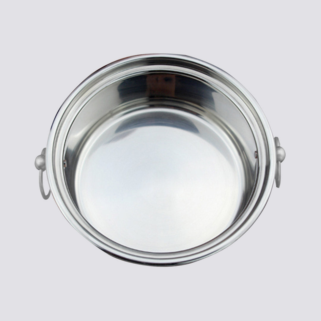 Stainless Steel Single Hot Pot with Glass Lid