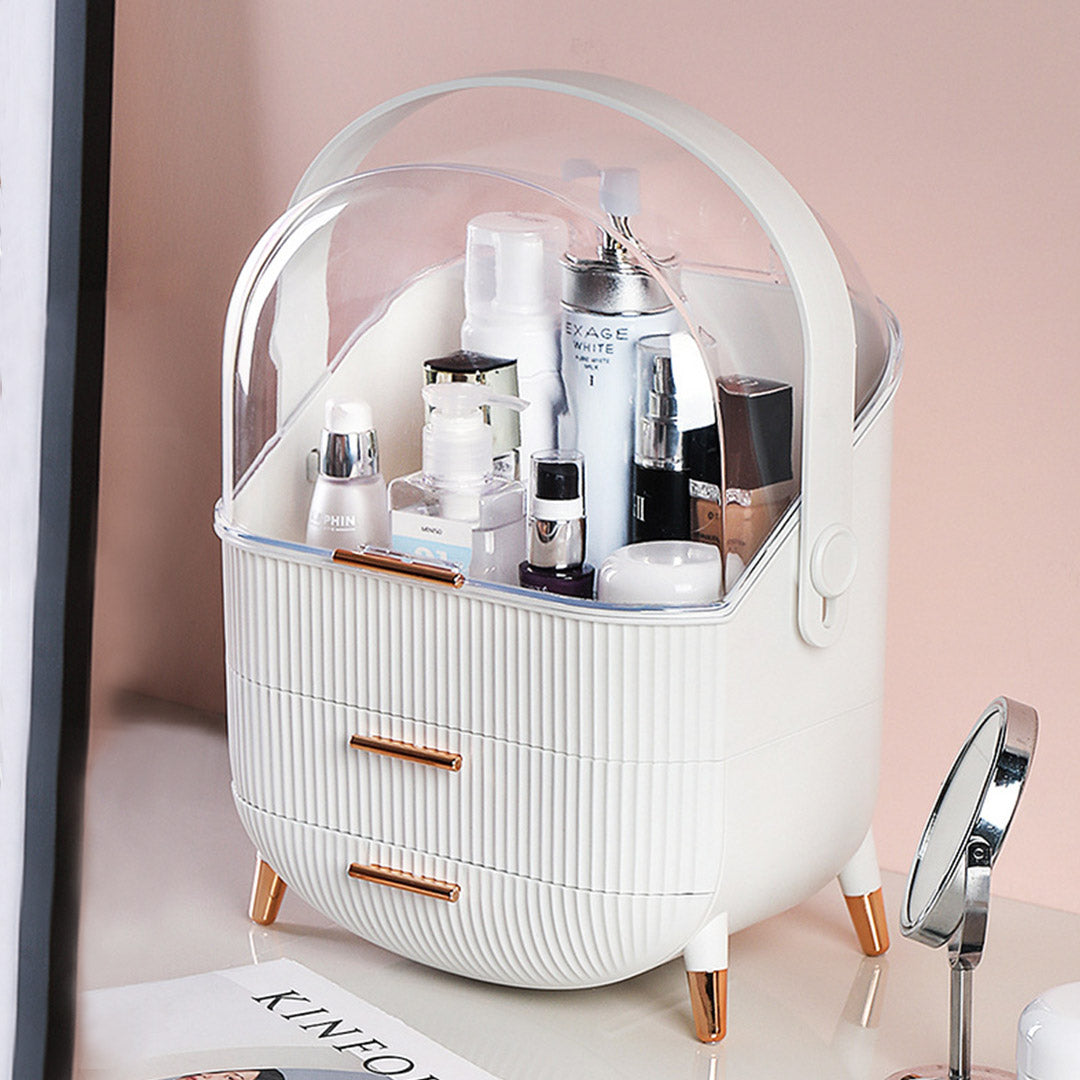 White Cosmetic Jewelry Storage Organiser Set