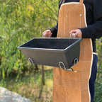 49.5cm Black Rectangular Vegetable Herb Flower Planter Box Set of 5