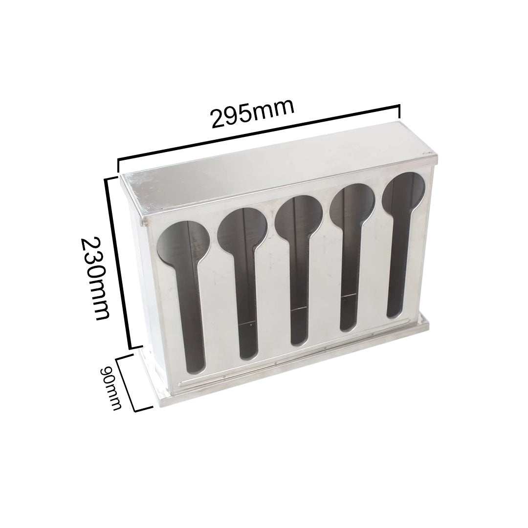 Stainless Steel Buffet Utensil Holder 5 Holes