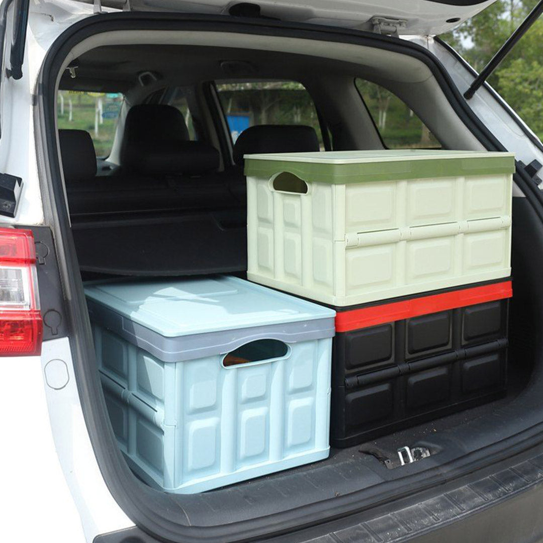 56L Collapsible Car Trunk Storage Box Green
