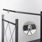 5 Tier Foldable Kitchen Shelves with Wheels Black