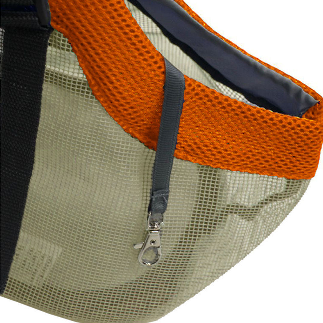 Waterproof Breathable Net Mesh Pet Carrier Bag Orange
