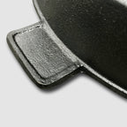 SOGA 25cm Round Ribbed Cast Iron with Handle