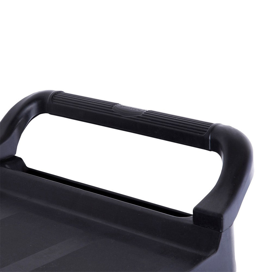 3 Tier Covered Utility Cart Black with Bins
