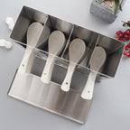 Stainless Steel Buffet Utensil Holder 4 Holes