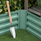 90cm Rectangle Galvanized Raised Garden Bed Green