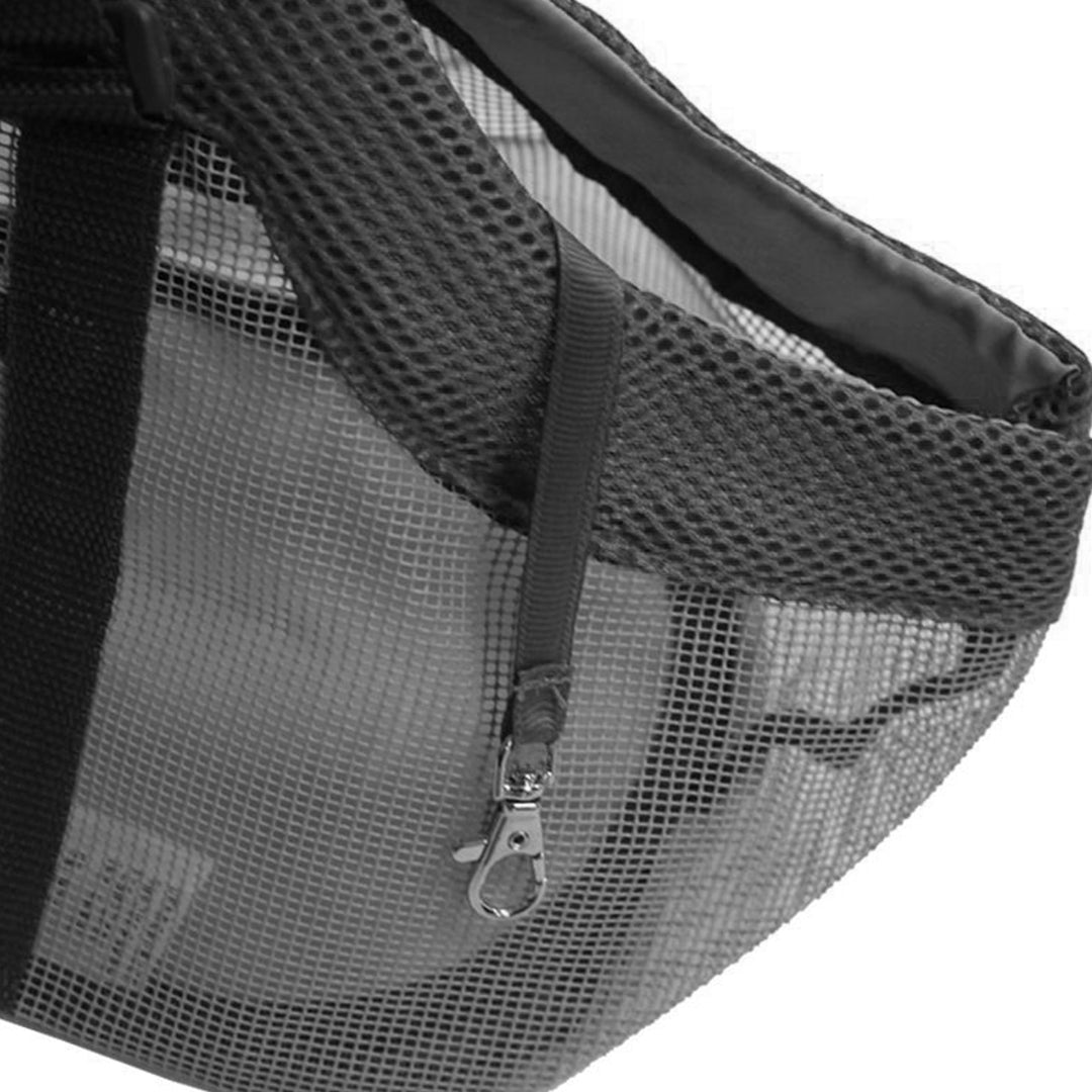 Waterproof Breathable Net Mesh Pet Carrier Bag Black