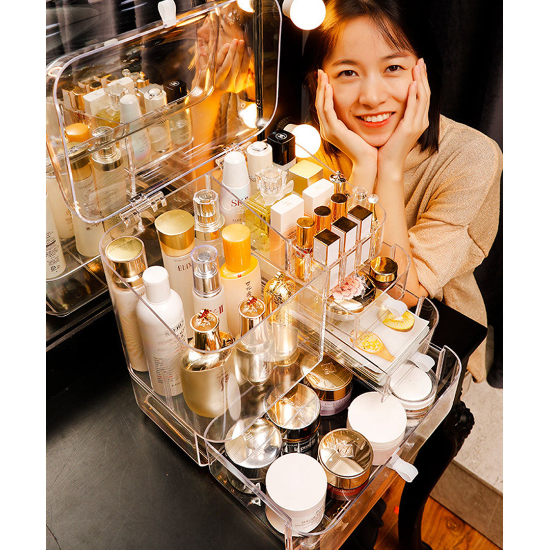 Transparent Cosmetic Storage Box