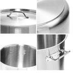 21L Stainless Steel Stock Pot with One Steamer Rack