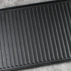 45cm Rectangular Cast Iron BBQ Grill Tray with Handle