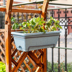 49.5cm Blue Rectangular Vegetable Herb Flower Planter Box Set of 5