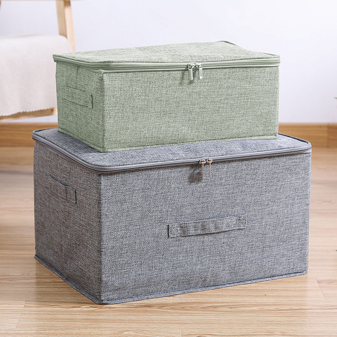Green Small Double Zipper Storage Box