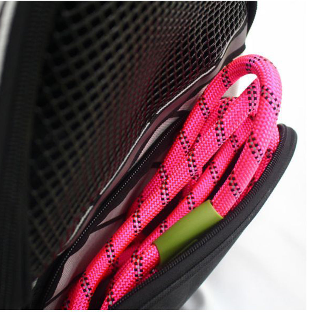 Red Portable Backpack Pet Carrier Breathable Mesh