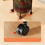 5 Tier Steel Round Rotating Kitchen Cart