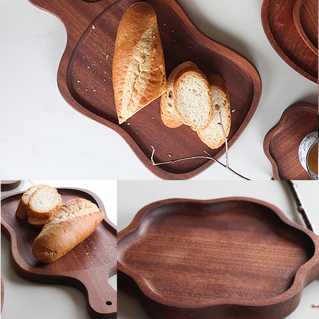 18cm Brown Wooden Serving Tray