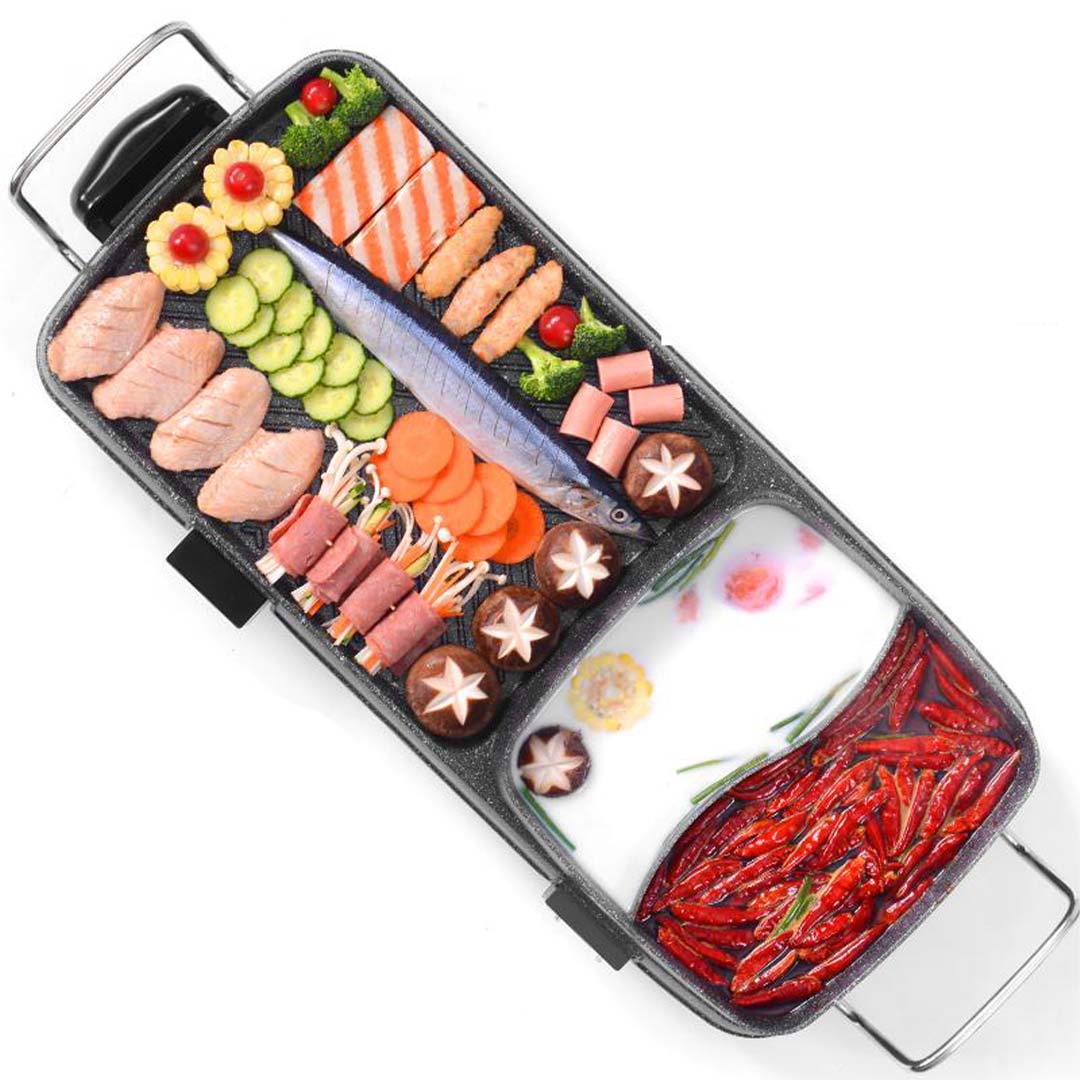 2 in 1 Electric BBQ Grill and Hotpot