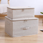 Beige Large Double Zipper Storage Box