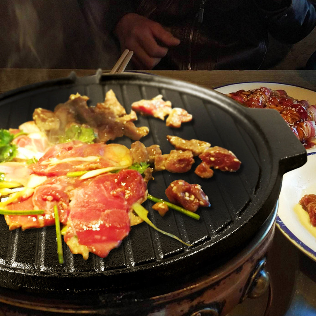 30CM Round Cast Iron Grill Plate