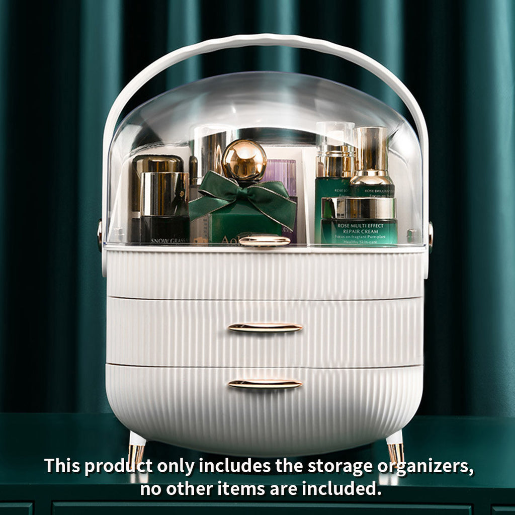 29cm White Countertop Cosmetic Storage