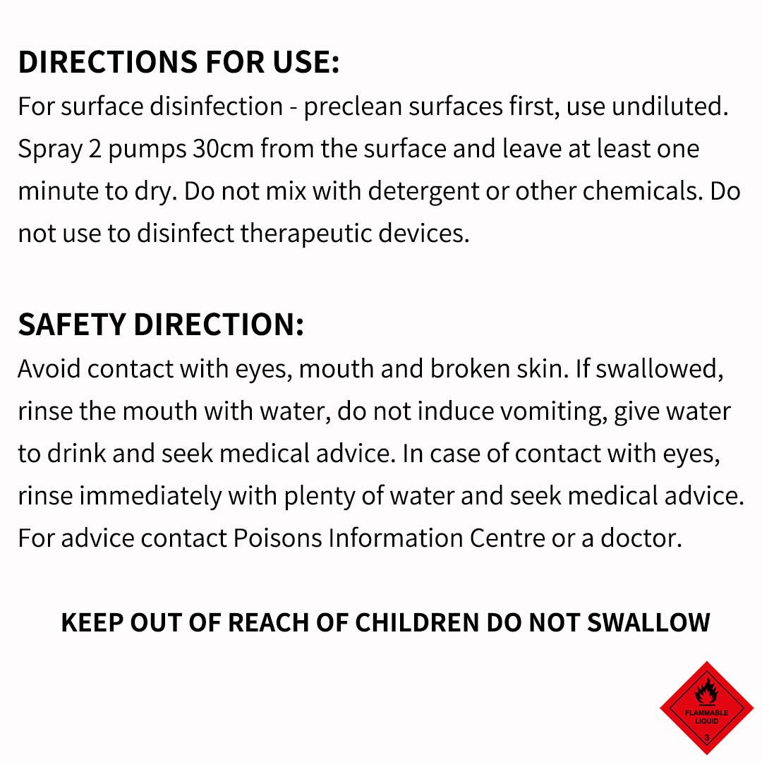 500ml Disinfectant Anti-Bacterial Alcohol Spray