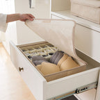 SOGA Beige Flip Top Underwear Storage Box
