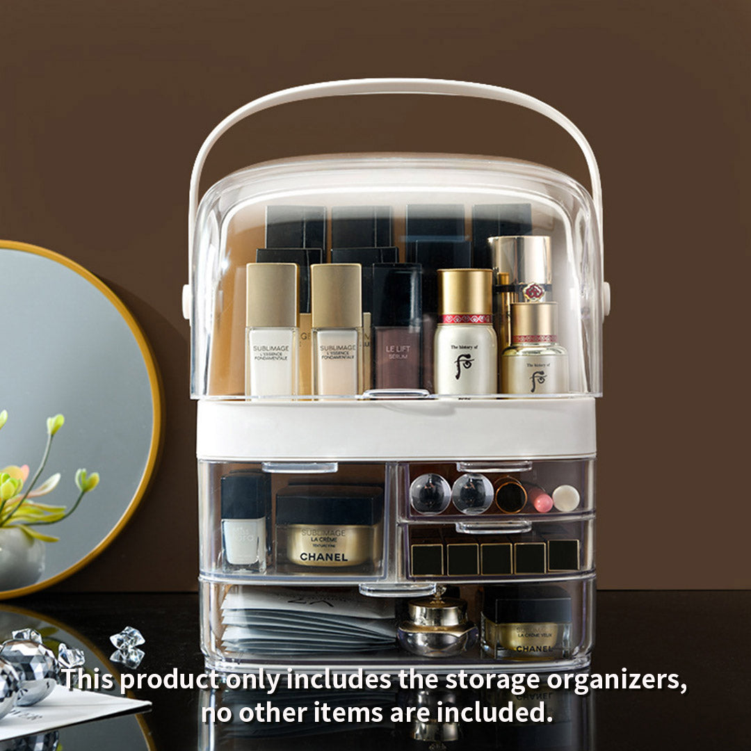 3 Tier White Countertop Cosmetic Storage Organiser
