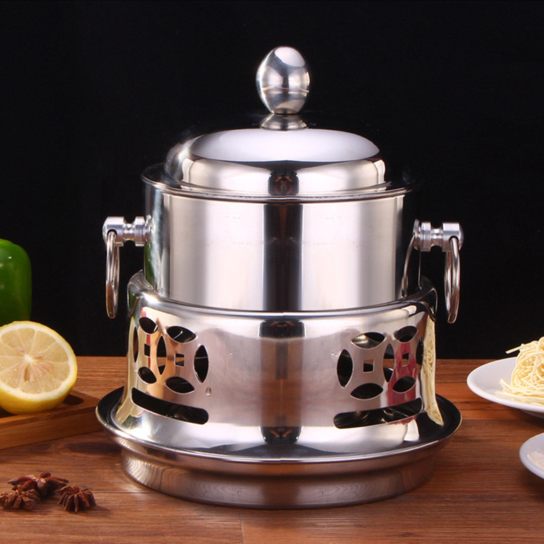 Stainless Steel Single Hot Pot with Lid