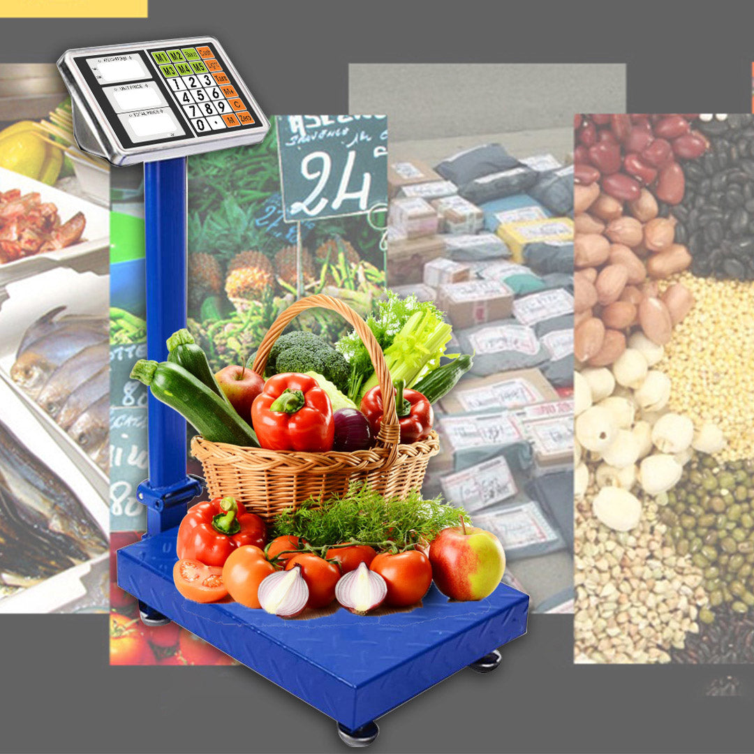 150kg Electronic Platform Scale Blue