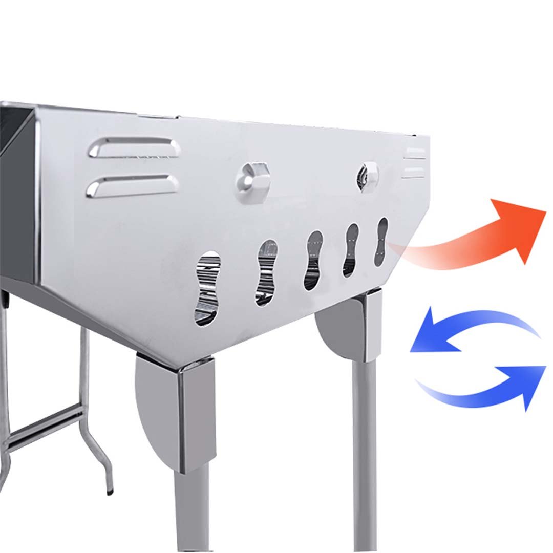 Stainless Steel Skewers BBQ Grill 6-8 Persons