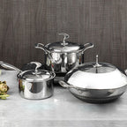 6 Piece Cookware Set Frying Pan, Milk, and Soup Pot with Lid
