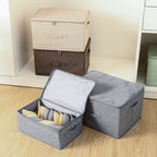 Grey Large Double Zipper Storage Box