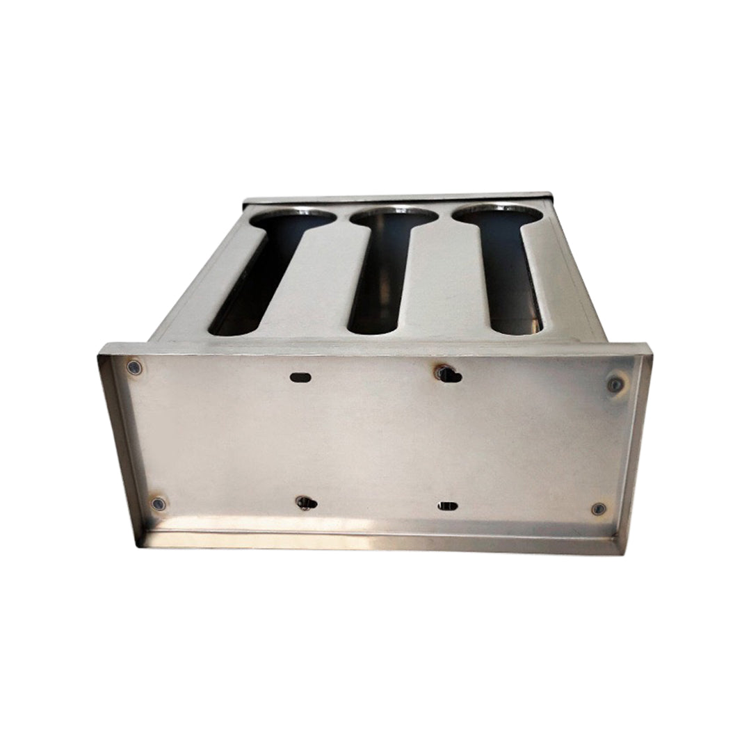 Stainless Steel Buffet Utensil Holder 3 Holes
