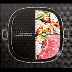 Portable BBQ Butane Gas Stove Non-Stick Grill Square