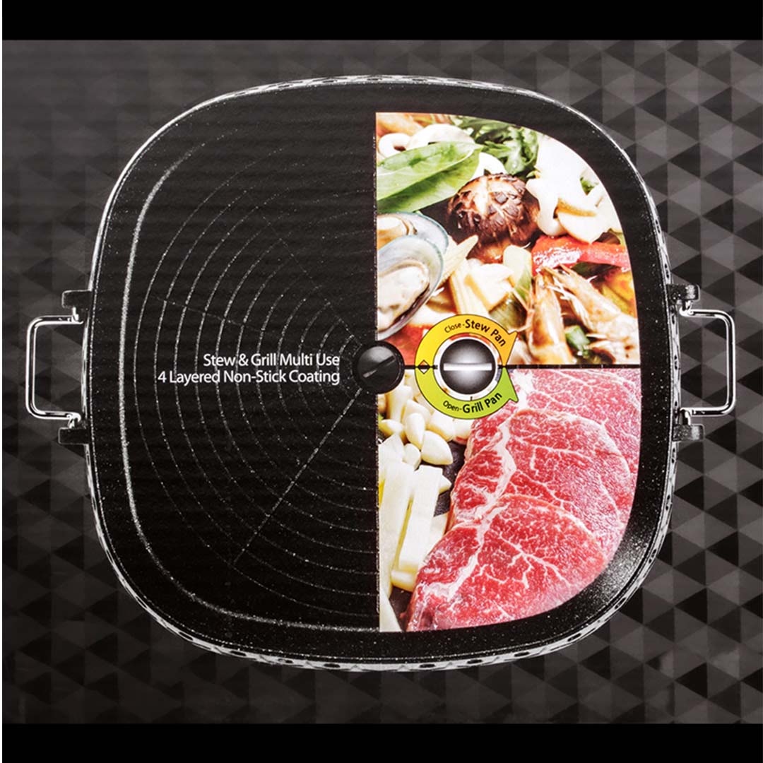 Portable BBQ Butane Gas Stove Non-Stick Grill Square