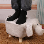 Red Kids Ottoman Stool Elephant Character Bench Seat