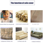 High Stretch 4-Seater Black Sofa Slipcover